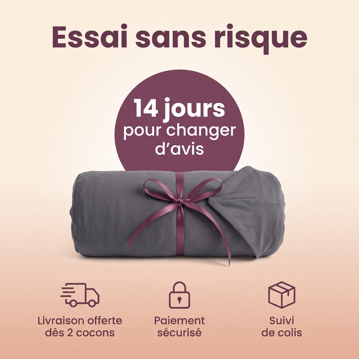 Essai sans risque : 14 jours pour changer d'avis